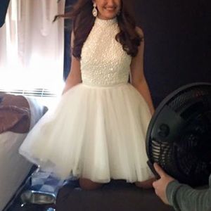White Sherri Hill Cocktail